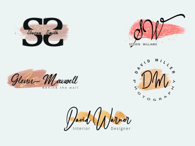 Trendy watercolor signature feminine boho logo within 4 hours