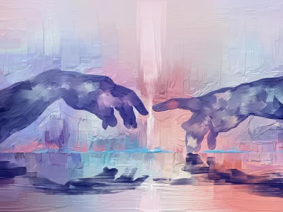 An exclusive surrealistic landscape or abstract background