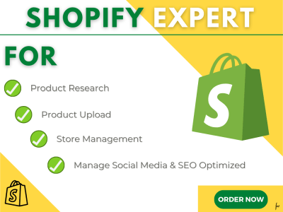 Shopify virtual assistant for product listing, Shopify SEO, store manager