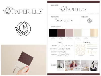 A logo with brand style guide (perfect for start-ups or personal brands!)