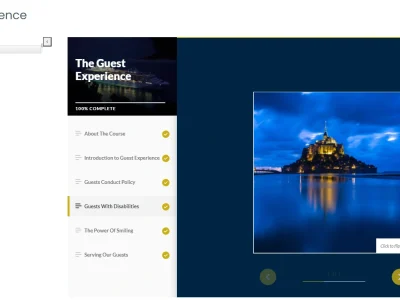 A full interactive course created with articulate Rise