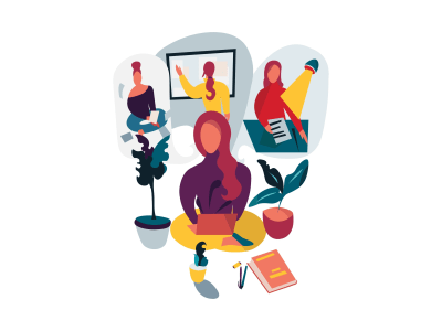 Unique flat modern illustrations to promote your bussines