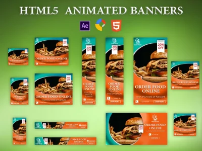 Professional animated HTML5 banner for google ads with Google web designer