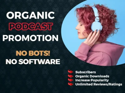 Organic podcast promotion for huge Downloads and Ratings/Reviews