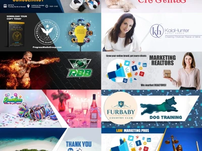 An creative, professional Facebook, LinkedIn, Twitter banner, cover design
