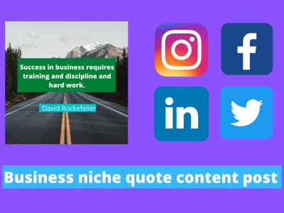 Social media business niche quote content posts