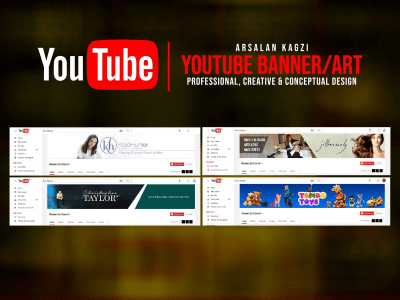 A creatively professional YouTube banner design