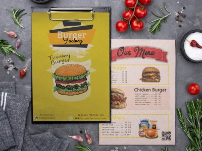 Modern and professional restaurant menu design