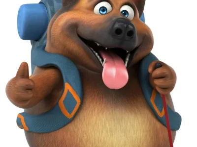 Premium 3d cartoon character design.