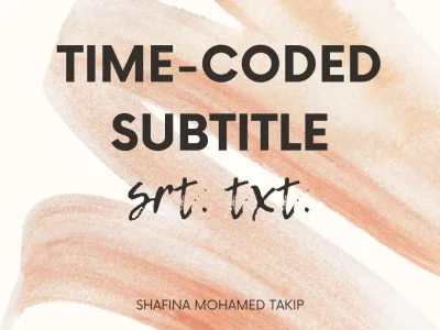Time-coded subtitle (srt) file