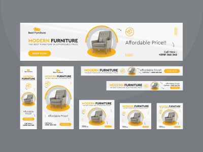 Modern EYE catching Google, Instagram, Facebook, LinkedIn Banner Ads Design