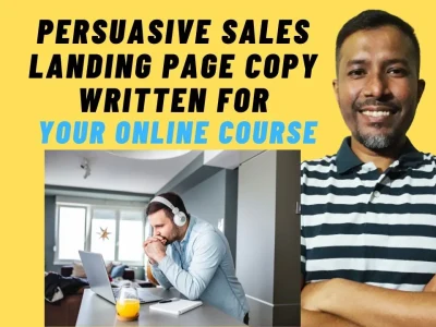 Persuasive Sales Landing Page Copy Written For Your Online Course