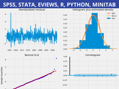 Statistical Analysis for Data in SPSS, STATA, AMOS, EVIEWS, R, PYTHON