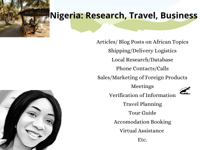 Assistance for anything about Nigeria, Africa