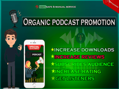Podcast Promotion & increase Downloads Listeners & Rating Reviews