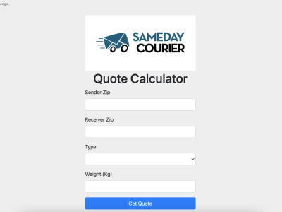 A price calculator based on raw data in Google Sheet