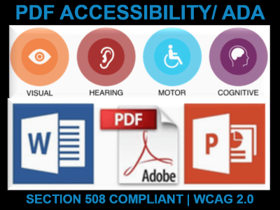 A PDF Accessibility with Section 508 compliance: ADA/WCAG & PDF/UA Standard