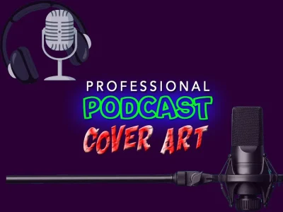 A professional podcast cover art design and logo