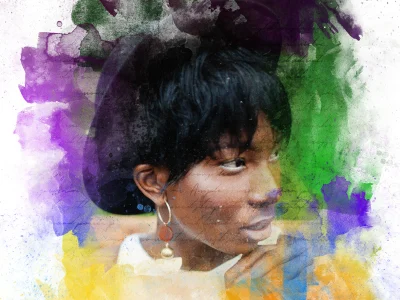 A digital watercolor oil painting for your images, animals and family
