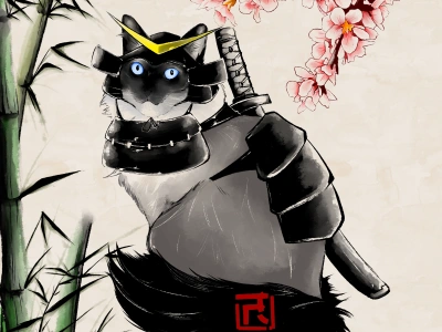 Unique Japanese Sumi Ink Painting Exclusively