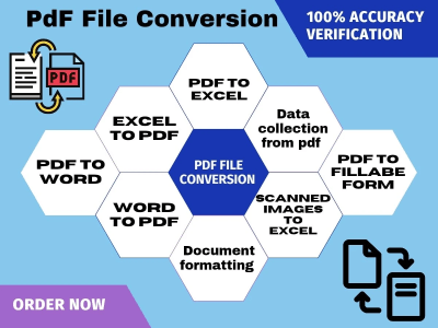 PDF File conversion to Word,Excel,or in Google Sheet and Fillable form