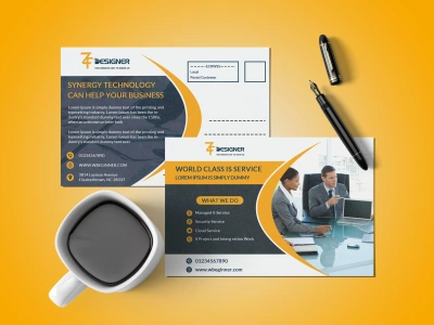 Promotional eddm postcard, real estate, direct mail invitation flyer design