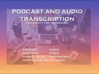 Quality transcription of your audio/video within 24hrs. Quick TAT.