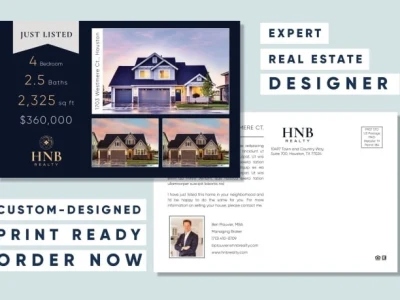 Clean modern real estate, realtor, postcard, eddm, mailer