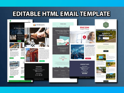Responsive Editable HTML Hubspot And Campaign Monitor  Email Template