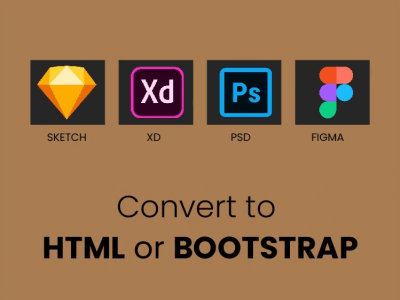 PSD/XD/FIGMA/Sketch to Responsive HTML,CSS website