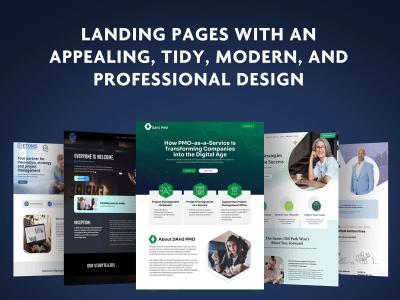 High converting, modern & responsive landing page design