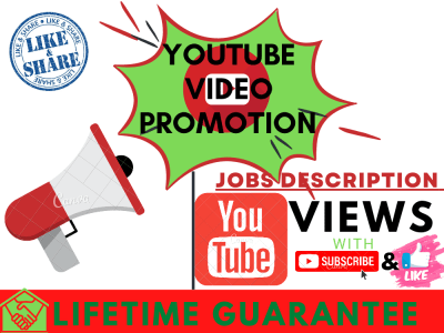 Real YouTube video promotion with subscribers/likes/Comments
