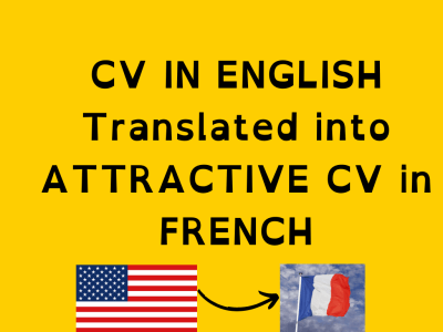 An Marketable CV & LM ( France / Canada) Translated from English to French