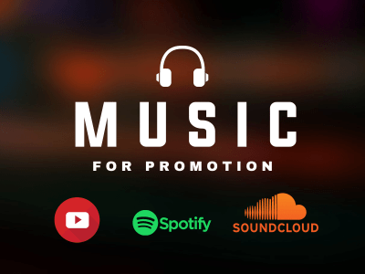 Music promotion for any Spotify, Soundcloud, Youtube Music