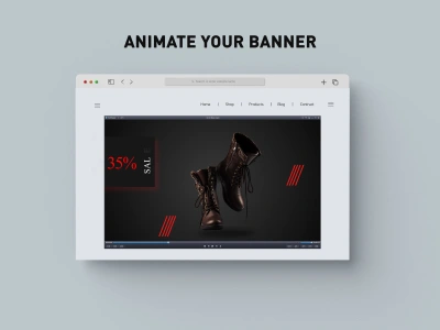 Motion design and animate your banner.