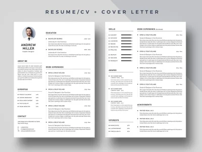 A modern and professional CV/Resume design template