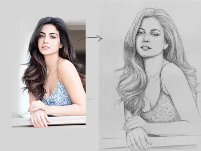 A fantastic digital pencil drawing from your photo.