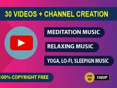 30 x 1hr 4K meditation, relaxation, sleep, healing music videos for youtube