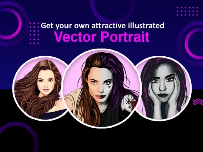 A Vector illustration | Vector tracing | Vector art Portrait