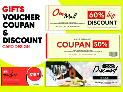 Gift Voucher Design,gift card design,Discount Card and Coupon Design
