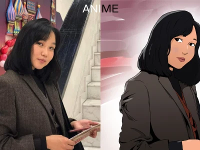 Anime looking portrait drawings