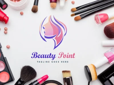 Cosmetic fashion beauty salon luxury logo design