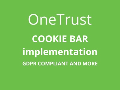 A Cookie Bar installation on website - Onetrust