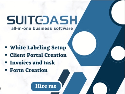 Suitedash client portal setup, project management, sales funnel, CRM setup