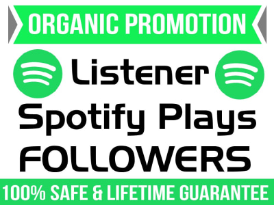 Spotify music promotion, followers, saving, listener, play, ratting