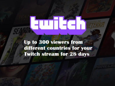 Online viewers for your live Twitch stream for 28 days
