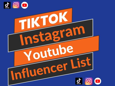 Perfect tiktok instagram youtube influencer list for your business