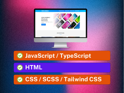 A custom Landing website | JavaScript | HTML | CSS | Upwork