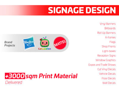 Wall Graphics, Signage, Banners and Large Format Designs