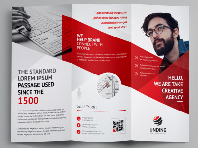 An attractive, modern brochure design, brochure designer